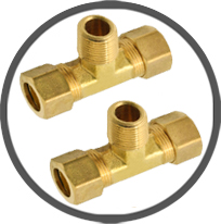 Brass Compression Union Tees